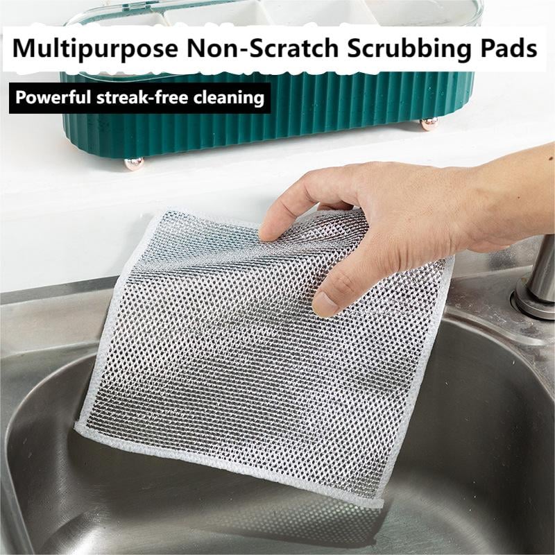 Multipurpose Wire Dishwashing Rags for Wet and Dry, Steel Wire